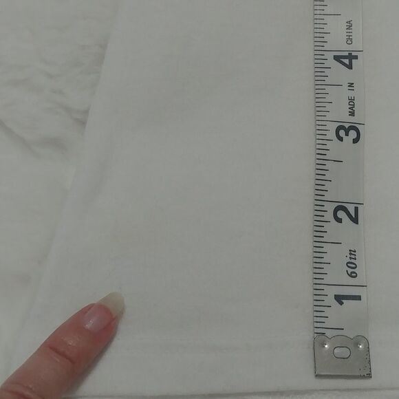 Aeropostale White Crew Neck Cap Sleeve Top with Purple/Silver lettering M - Picture 6 of 9